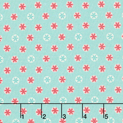 Home Town Holiday - Snowflake Sea Glass Yardage