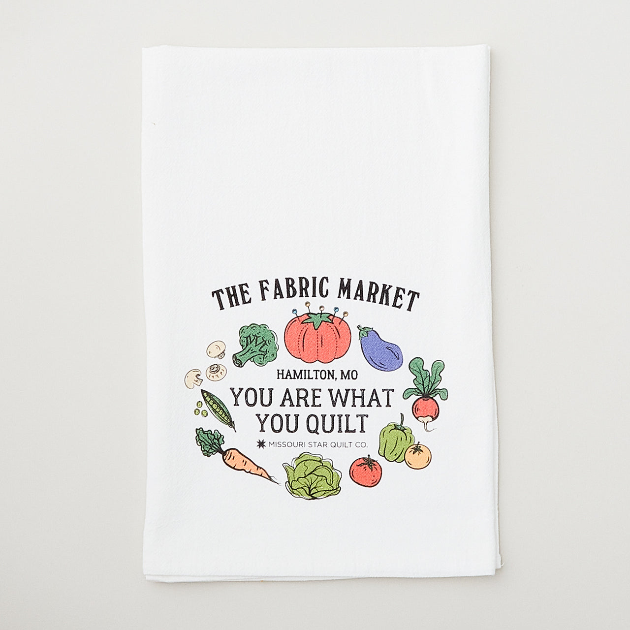Missouri Star You Are What You Quilt White Flour Sack Tea Towel Primary Image