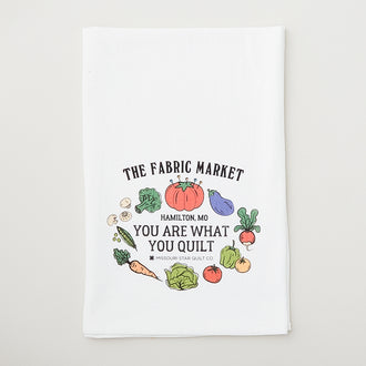 Missouri Star You Are What You Quilt White Flour Sack Tea Towel