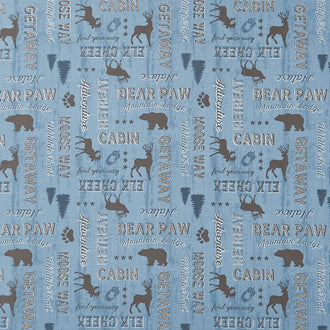 Wildlife Trail - Words Blue Yardage