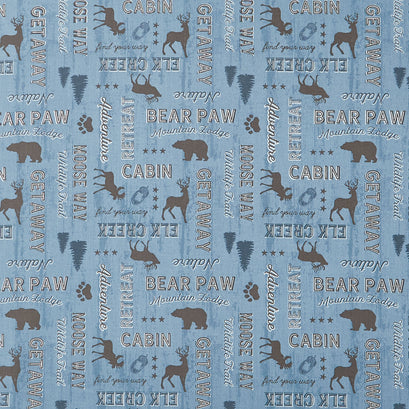 Wildlife Trail - Words Blue Yardage