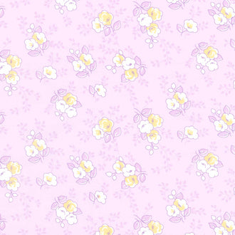 Blast from the Past - Flowers Lavender Yardage