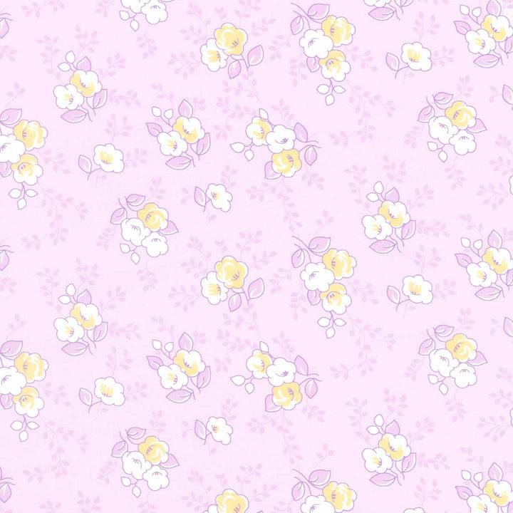 Blast from the Past - Flowers Lavender Yardage