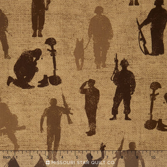 Because of the Brave - Burlap Yardage