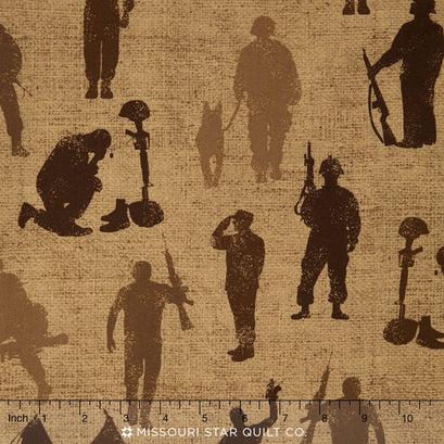 Because of the Brave - Burlap Yardage