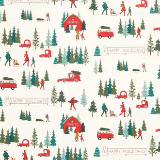 Christmas is in Town - Main Cream Yardage
