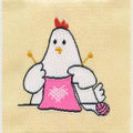 Minki Kim Woven Labels - Knitting Chicken