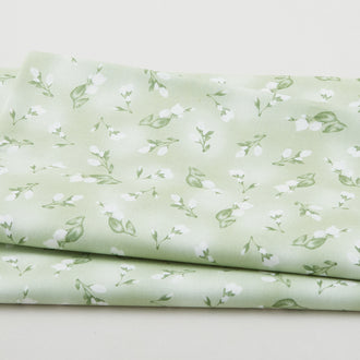 Paradise - Floral Buds Green 2 Yard Cut