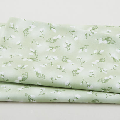 Paradise - Floral Buds Green 2 Yard Cut