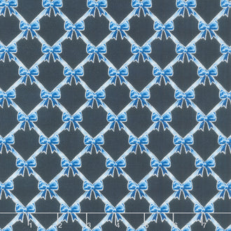 Holiday Flourish - Festive Finery Blue Colorstory Ribbons Navy Metallic Yardage