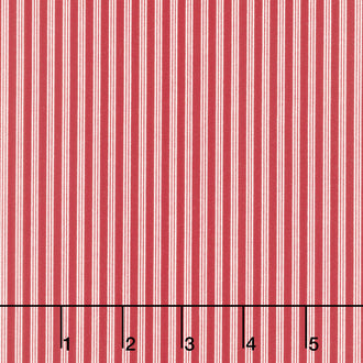 Dear Santa - Stripes Crimson Yardage
