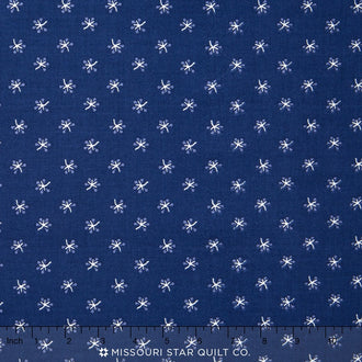 Cheddar and Indigo - Wish Blue Yardage
