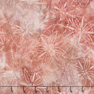 Tonga Batiks - Posey Sand Dollar Cranberry Yardage