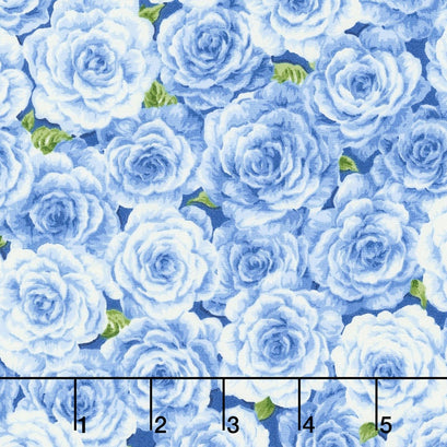 Victoria Gardens - Packed Rose Royal Yardage