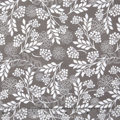 Fantine - Fantine Floral Gray Yardage
