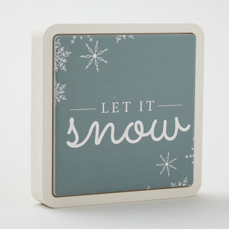 Let It Snow Mini Ceramic Sign - Words