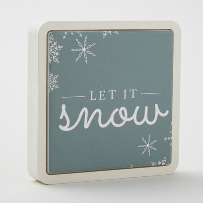 Let It Snow Mini Ceramic Sign - Words