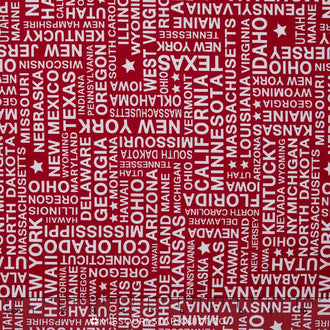 Patriotic Pride - State Names Red Yardage