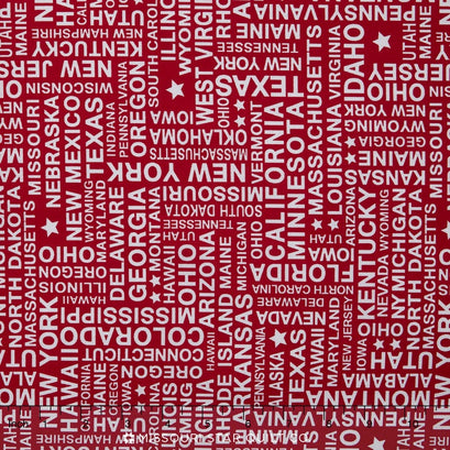Patriotic Pride - State Names Red Yardage