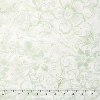 Tonga Batiks - Bluegrass Floral Scroll Air Yardage
