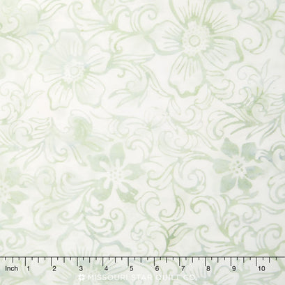 Tonga Batiks - Bluegrass Floral Scroll Air Yardage