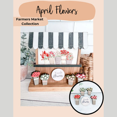 Farmers Market Collection - Farm Market Flowers Embroidery Kit