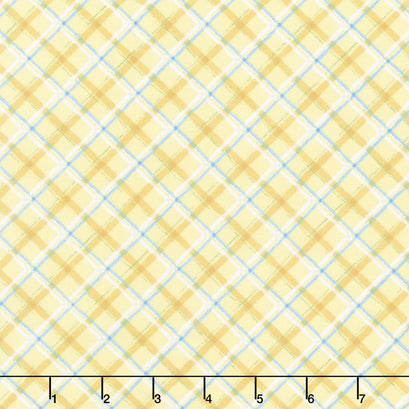 Gnome-Grown - Plaid Yellow Yardage