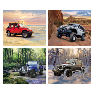Jeep in the Wild - Jeep Pillow Digitally Printed Panel