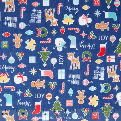 Cozy Christmas - Cozy Main Navy Yardage