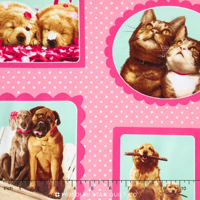 Hugs and Kisses - Pink Yardage