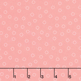 Strawberry Lemonade - Daisy Dots Carnation Yardage Primary Image