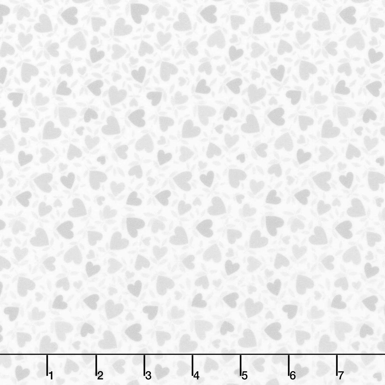 Playtime Flannel - Hearts Grey Yardage Primary Image