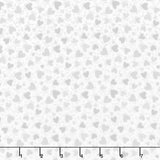 Playtime Flannel - Hearts Grey Yardage Primary Image