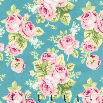 Love Story - Main Teal Yardage