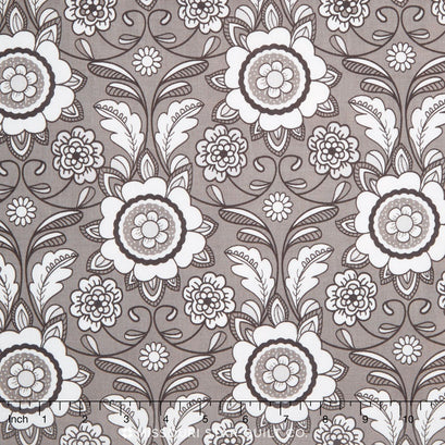 Parisian - Scroll Gray Yardage