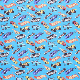 Made to Race - Car Race Blue Yardage