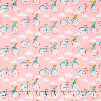 Fancy Free - Bikes Pink Yardage