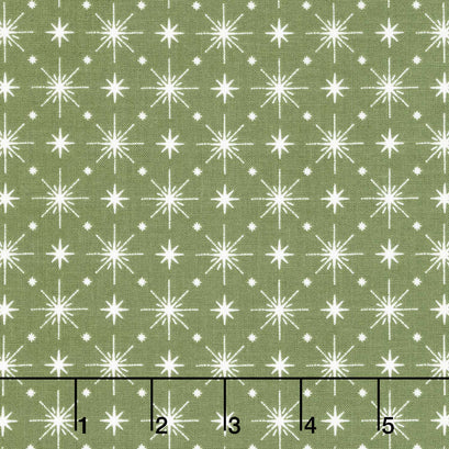 Christmas is in Town - Stars Green Yardage