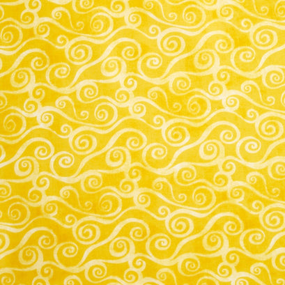 Wilmington Essentials - Sunny Side Up Swirly Scroll Yellow Yardage
