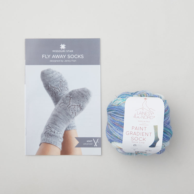 Fly-Away Socks Knit Kit - Blues Primary Image