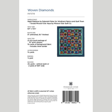 Digital Download - Woven Diamonds Quilt Pattern by Missouri Star