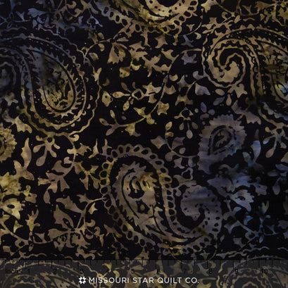 Tonga Batiks Wide - Ethnic Paisley Carbon 106" Backing