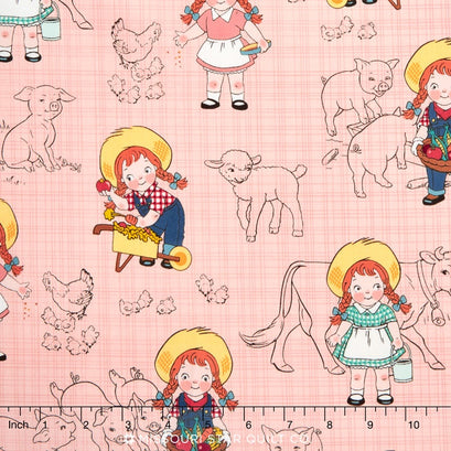 Farm Girl - Milk Pail Pink Yardage