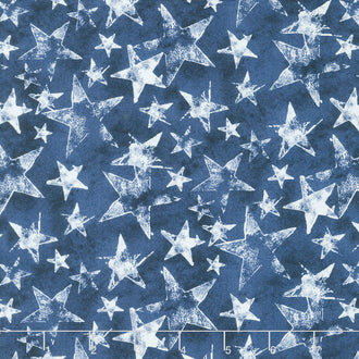 Land of Liberty - Stars Blue Yardage