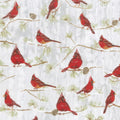 Winter White 3 - Ice Birds Branches Ice Metallic Yardage