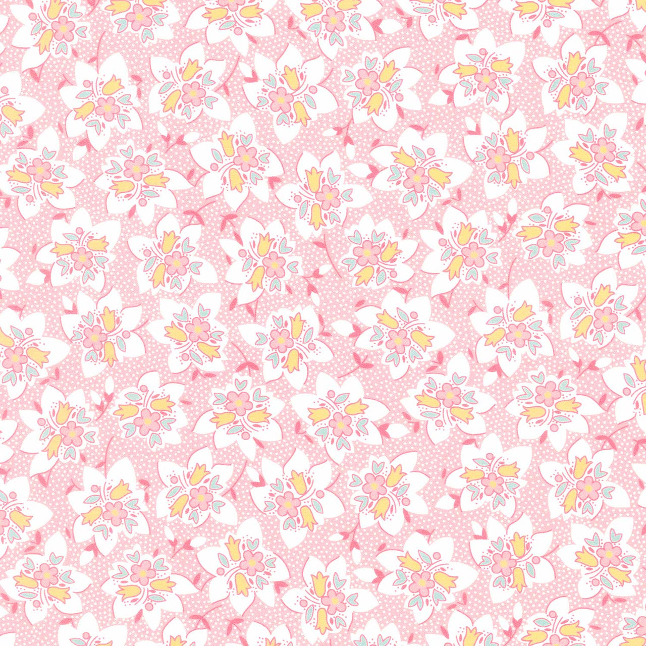 Blast from the Past - Bouquets Pink Yardage