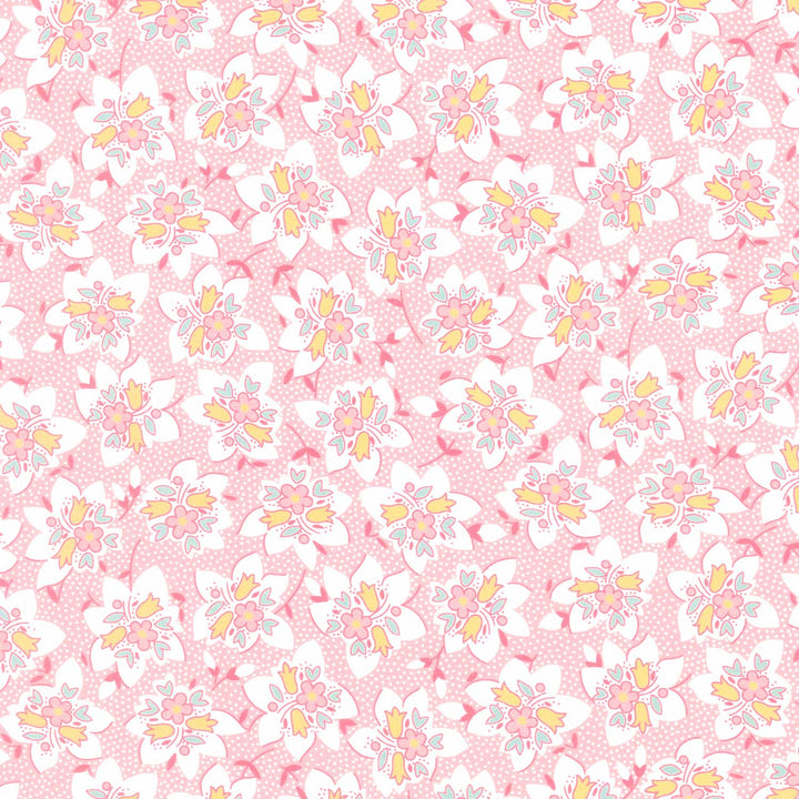 Blast from the Past - Bouquets Pink Yardage
