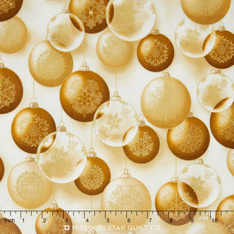 Winter's Grandeur - Gold Metallic Yardage