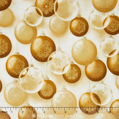 Winter's Grandeur - Gold Metallic Yardage