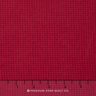 Shetland Flannel - Tiny Houndstooth Red Yardage